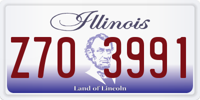 IL license plate Z703991