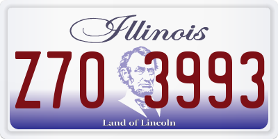 IL license plate Z703993