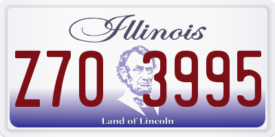 IL license plate Z703995