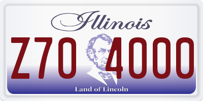 IL license plate Z704000