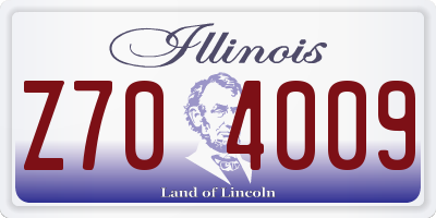 IL license plate Z704009