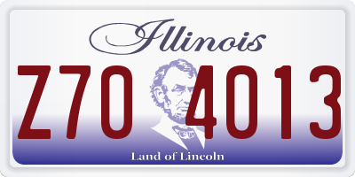 IL license plate Z704013