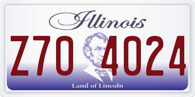 IL license plate Z704024