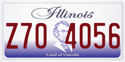 IL license plate Z704056