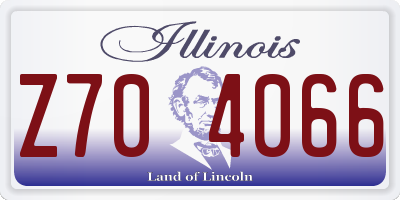 IL license plate Z704066