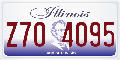 IL license plate Z704095