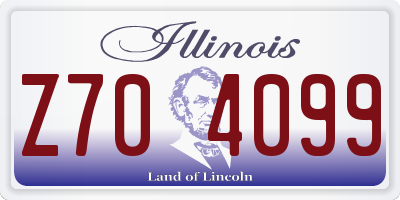 IL license plate Z704099
