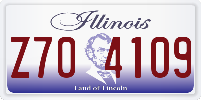 IL license plate Z704109