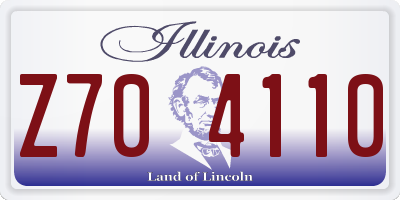 IL license plate Z704110