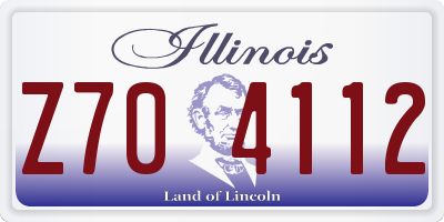 IL license plate Z704112
