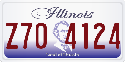 IL license plate Z704124