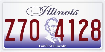 IL license plate Z704128