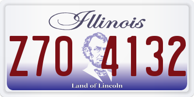 IL license plate Z704132