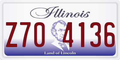 IL license plate Z704136