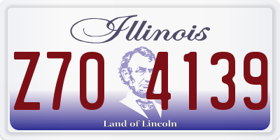 IL license plate Z704139