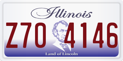 IL license plate Z704146