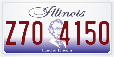 IL license plate Z704150