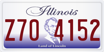 IL license plate Z704152