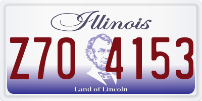 IL license plate Z704153