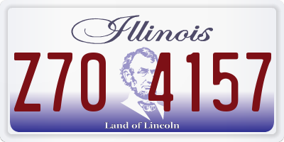 IL license plate Z704157