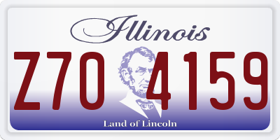 IL license plate Z704159