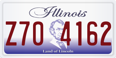 IL license plate Z704162