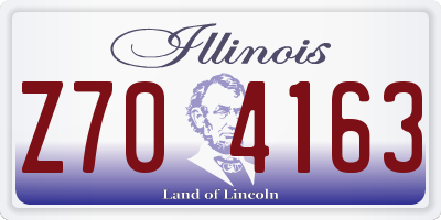 IL license plate Z704163