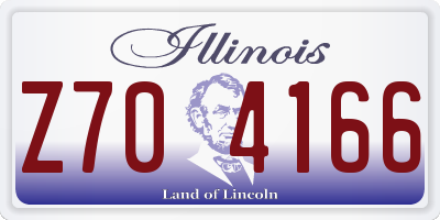IL license plate Z704166