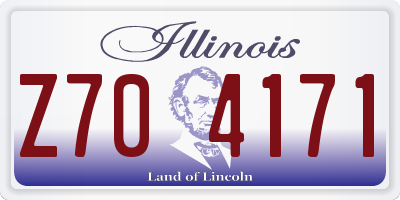 IL license plate Z704171