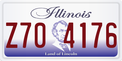 IL license plate Z704176