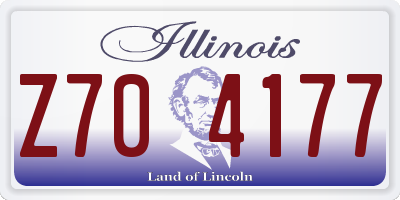 IL license plate Z704177