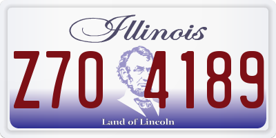 IL license plate Z704189