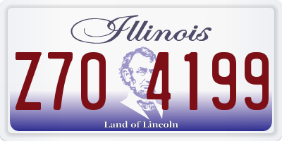 IL license plate Z704199