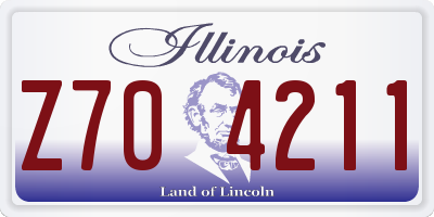 IL license plate Z704211