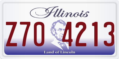 IL license plate Z704213