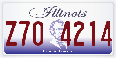 IL license plate Z704214