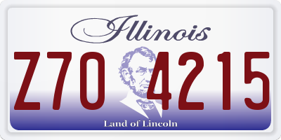 IL license plate Z704215