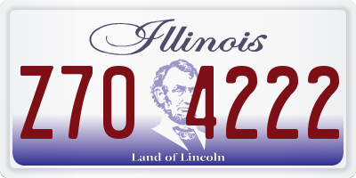 IL license plate Z704222