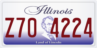 IL license plate Z704224