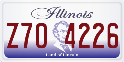 IL license plate Z704226