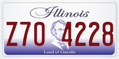 IL license plate Z704228