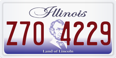 IL license plate Z704229