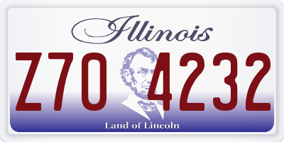 IL license plate Z704232