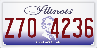 IL license plate Z704236