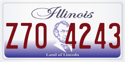 IL license plate Z704243