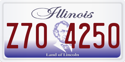 IL license plate Z704250