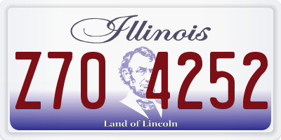 IL license plate Z704252