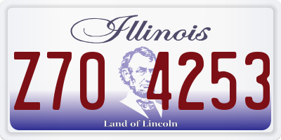 IL license plate Z704253