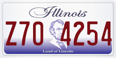 IL license plate Z704254