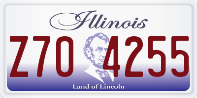 IL license plate Z704255
